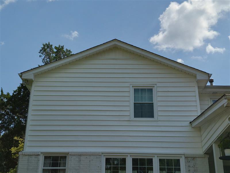 Two-storey home exterior after washing